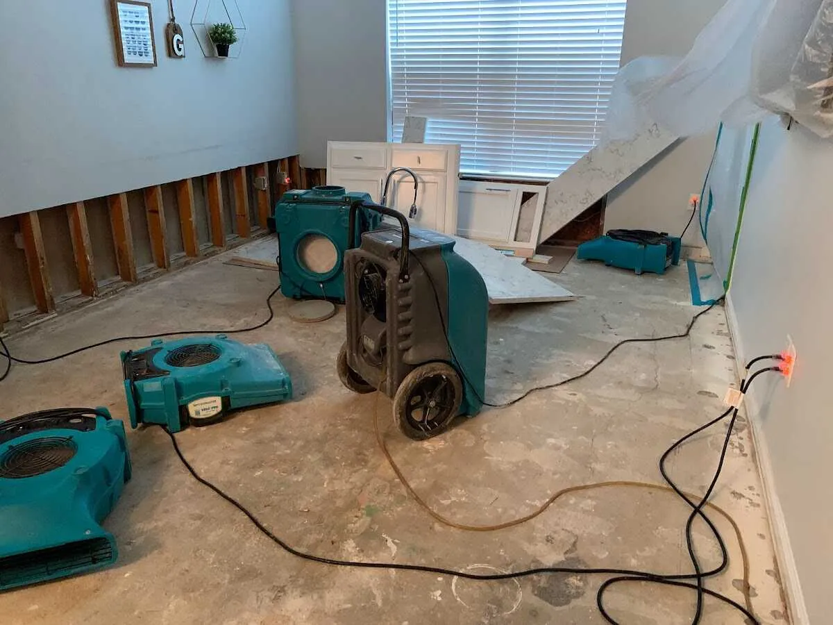 Dehumidifier in flood-cut room for Water Extraction & Removal in Kendale Lakes